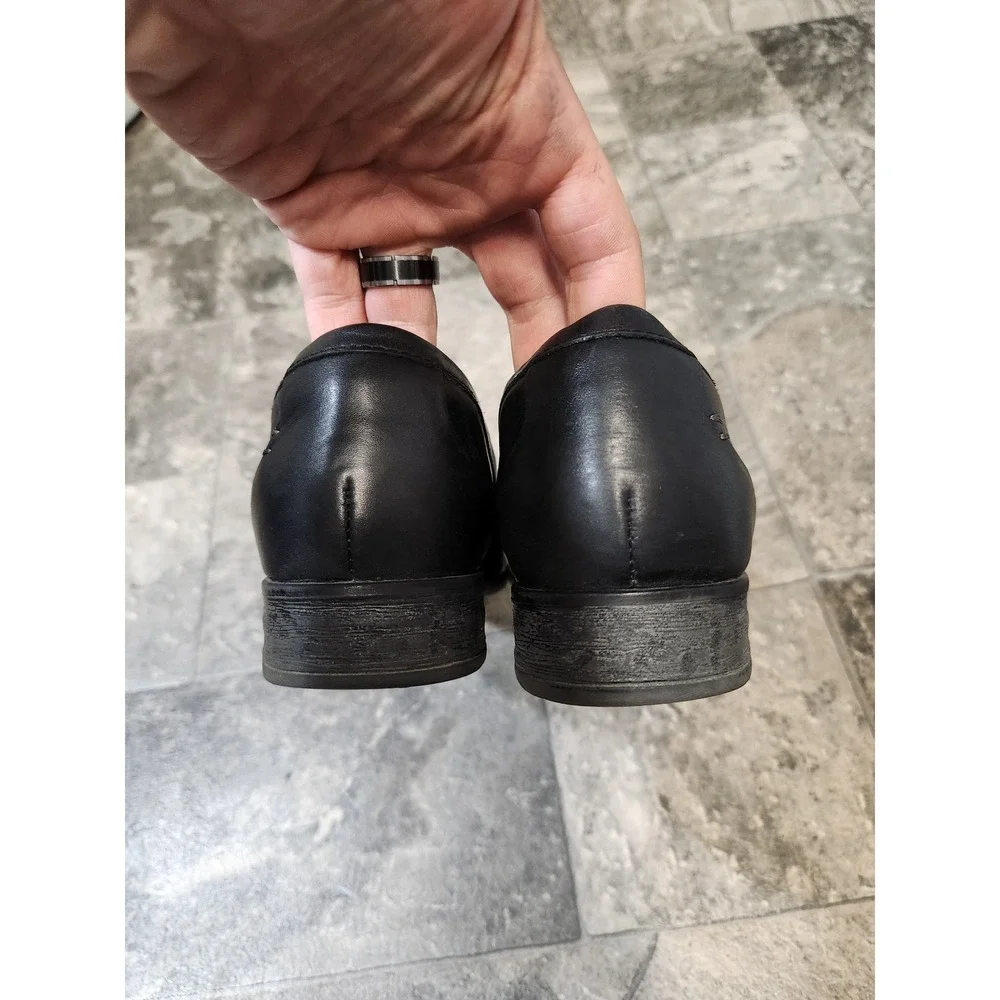 Earth Avani Barcelona Loafers Black Leather Penny Slip On Shoes 9.5M